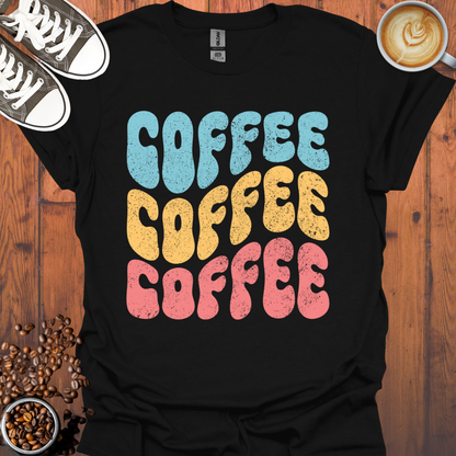 Coffee Tri Color Grunge Tee