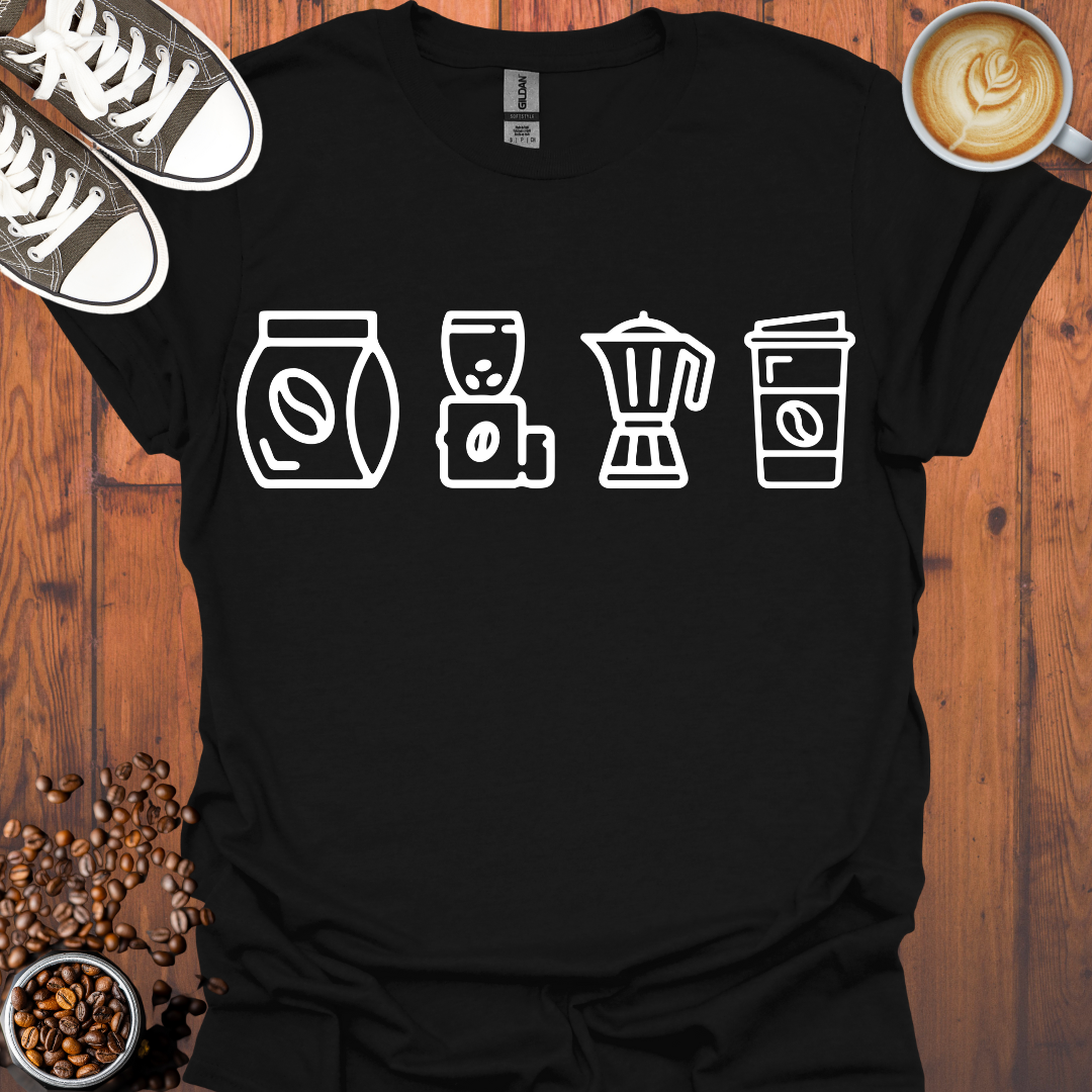 Coffee Icons Tee