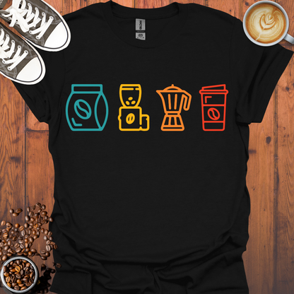 Coffee Color Icons Tee