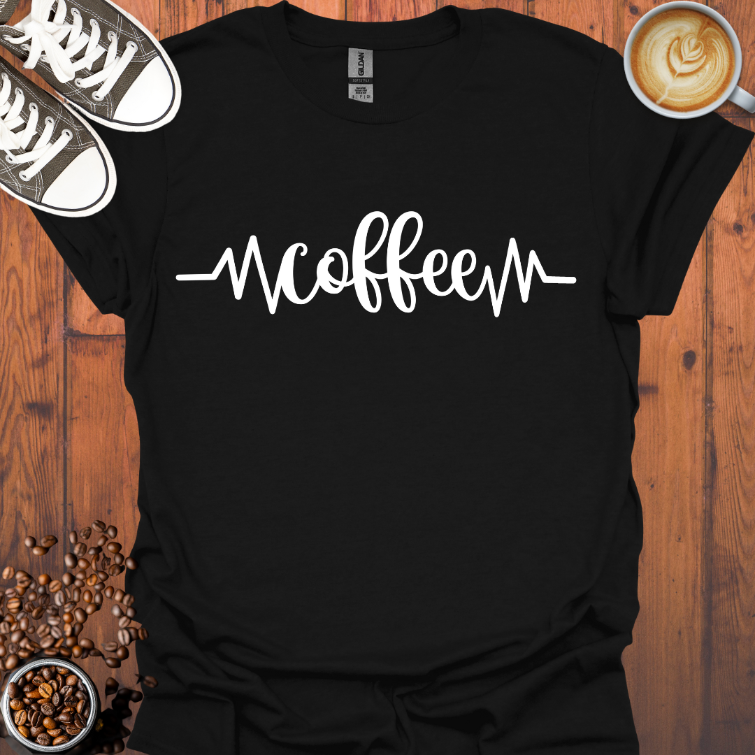 Coffee Heartbeat Text Tee