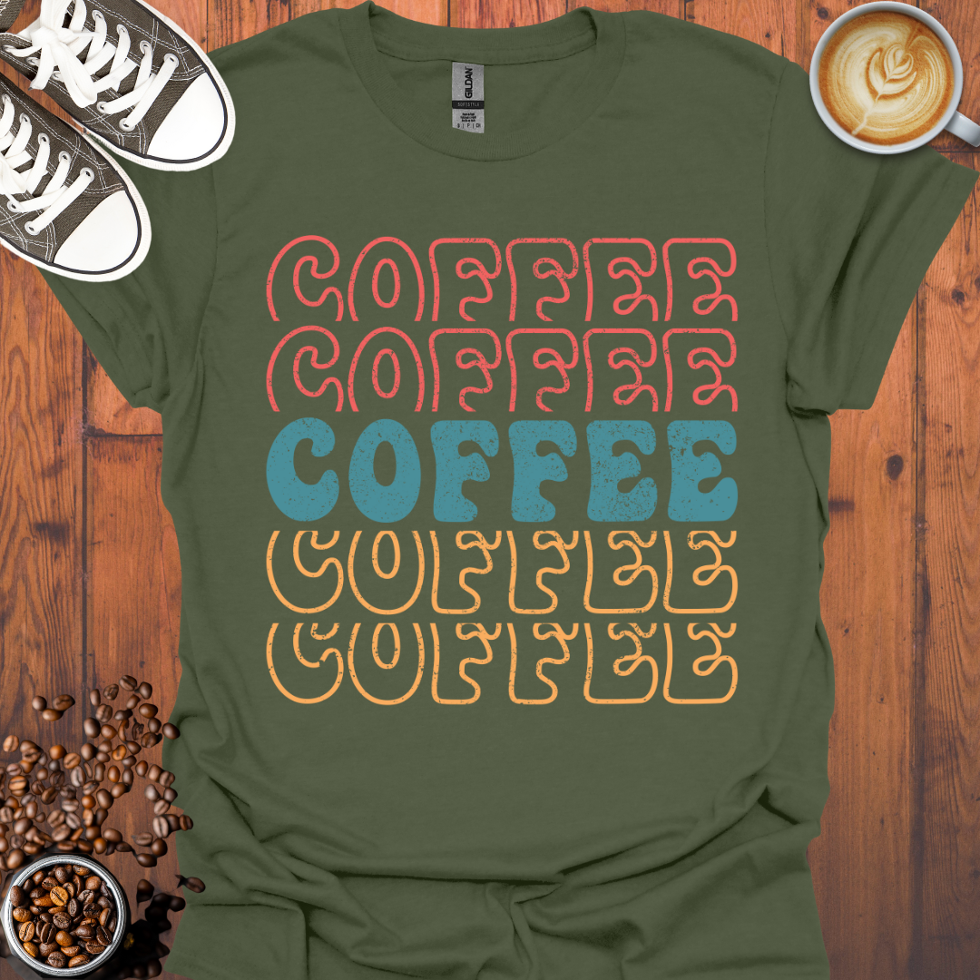 5 Coffee Multicolor Tee