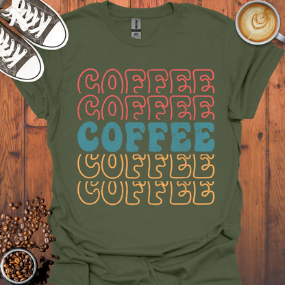 5 Coffee Multicolor Tee