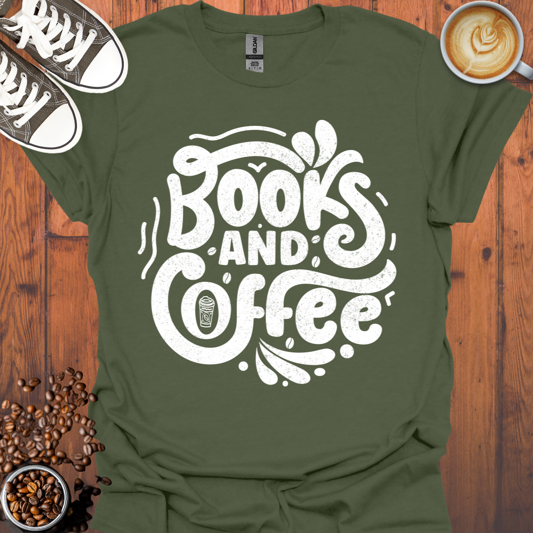 Books and Coffee Tee