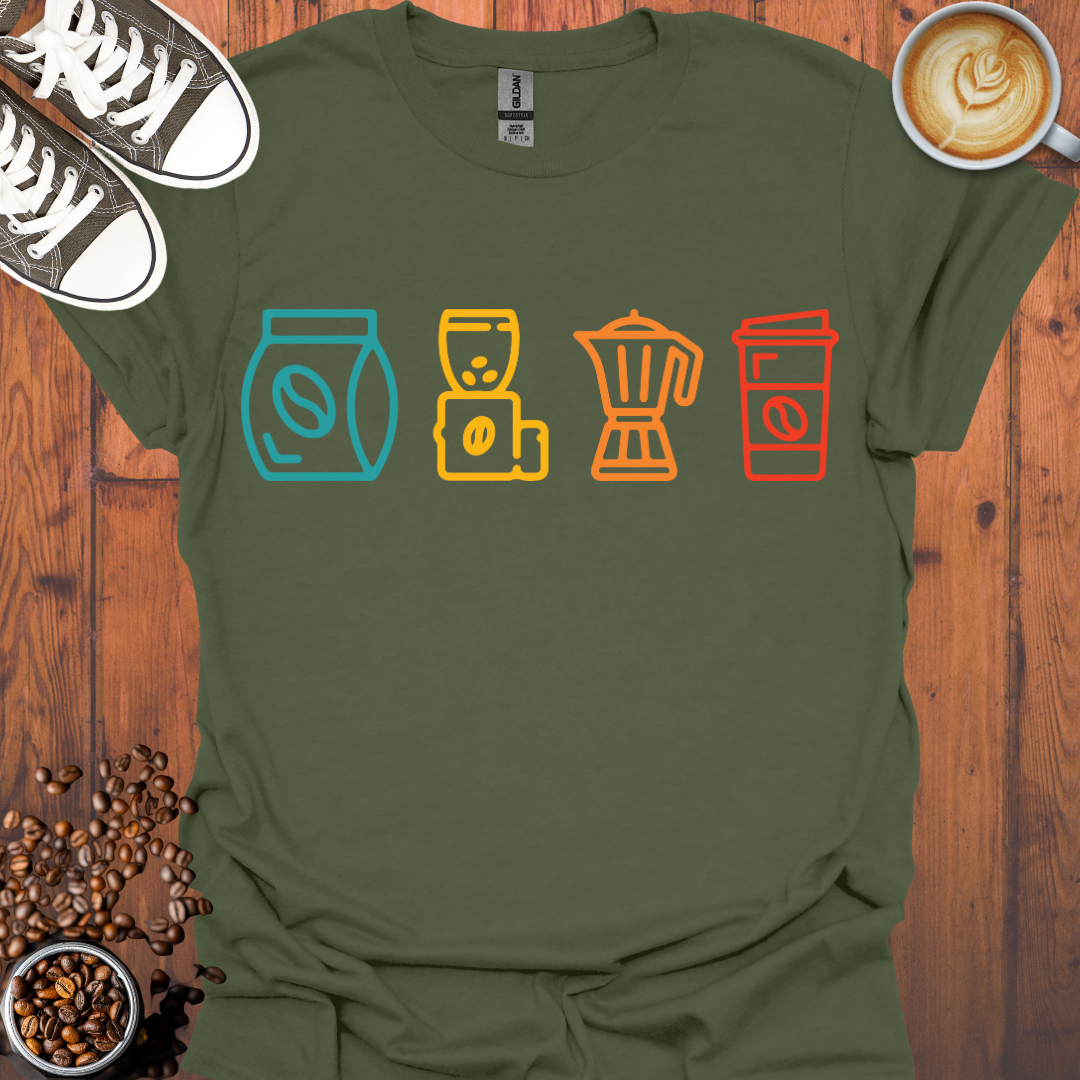 Coffee Color Icons Tee