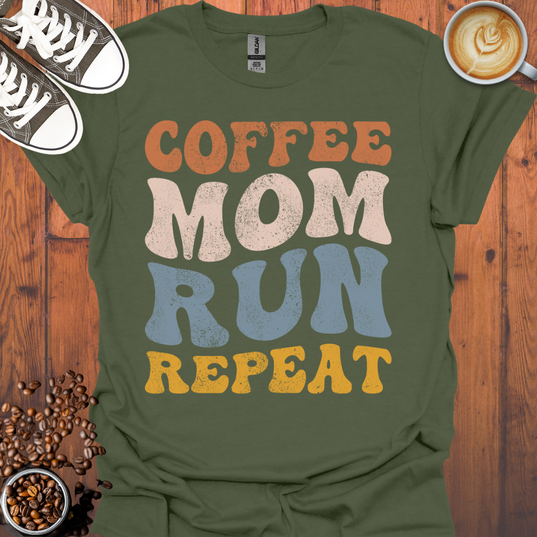 Coffee Mom Run Repeat Tee