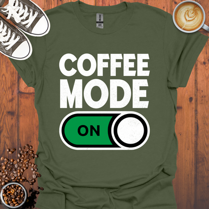 Coffee Mode On Button Tee