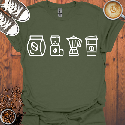 Coffee Icons Tee