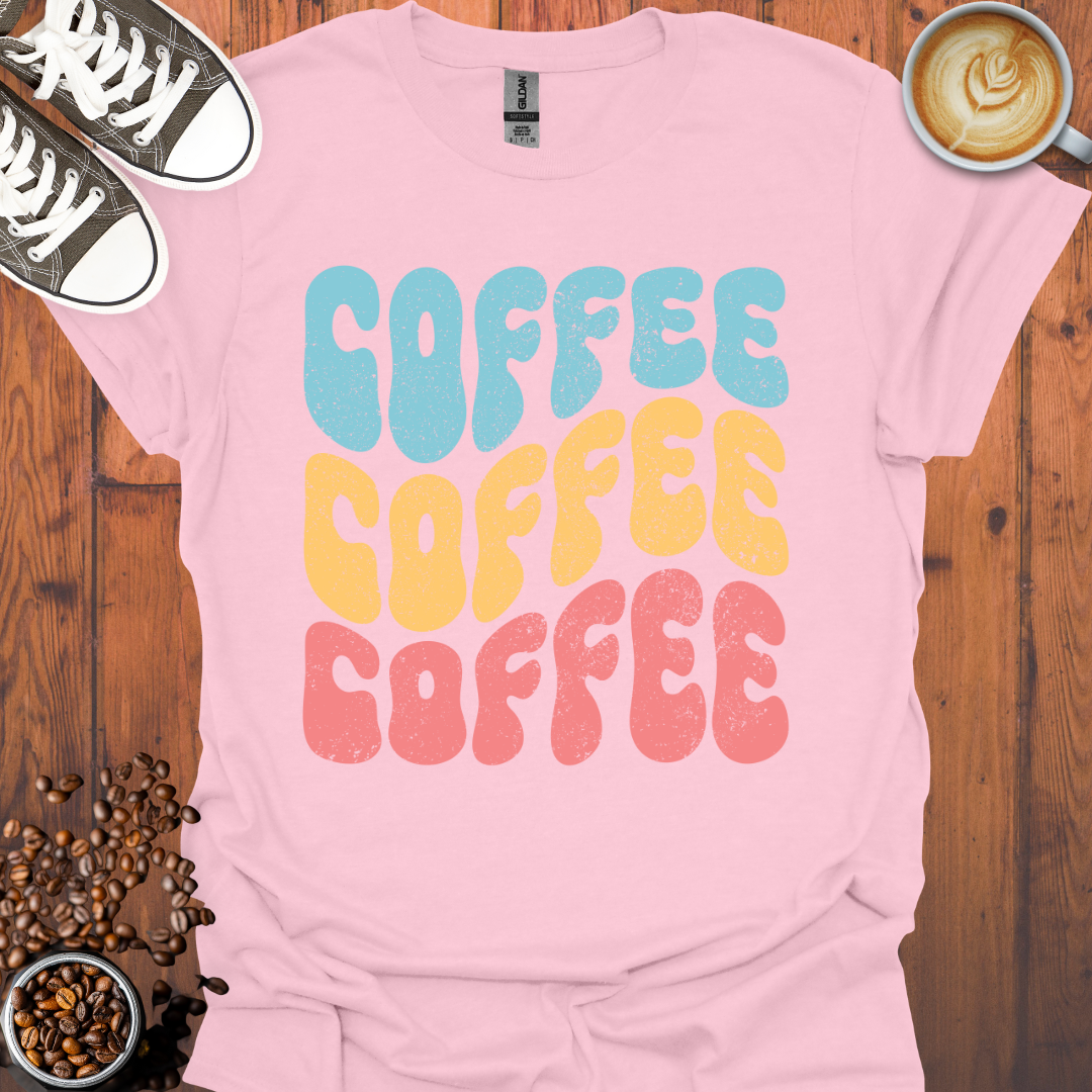 Coffee Tri Color Grunge Tee