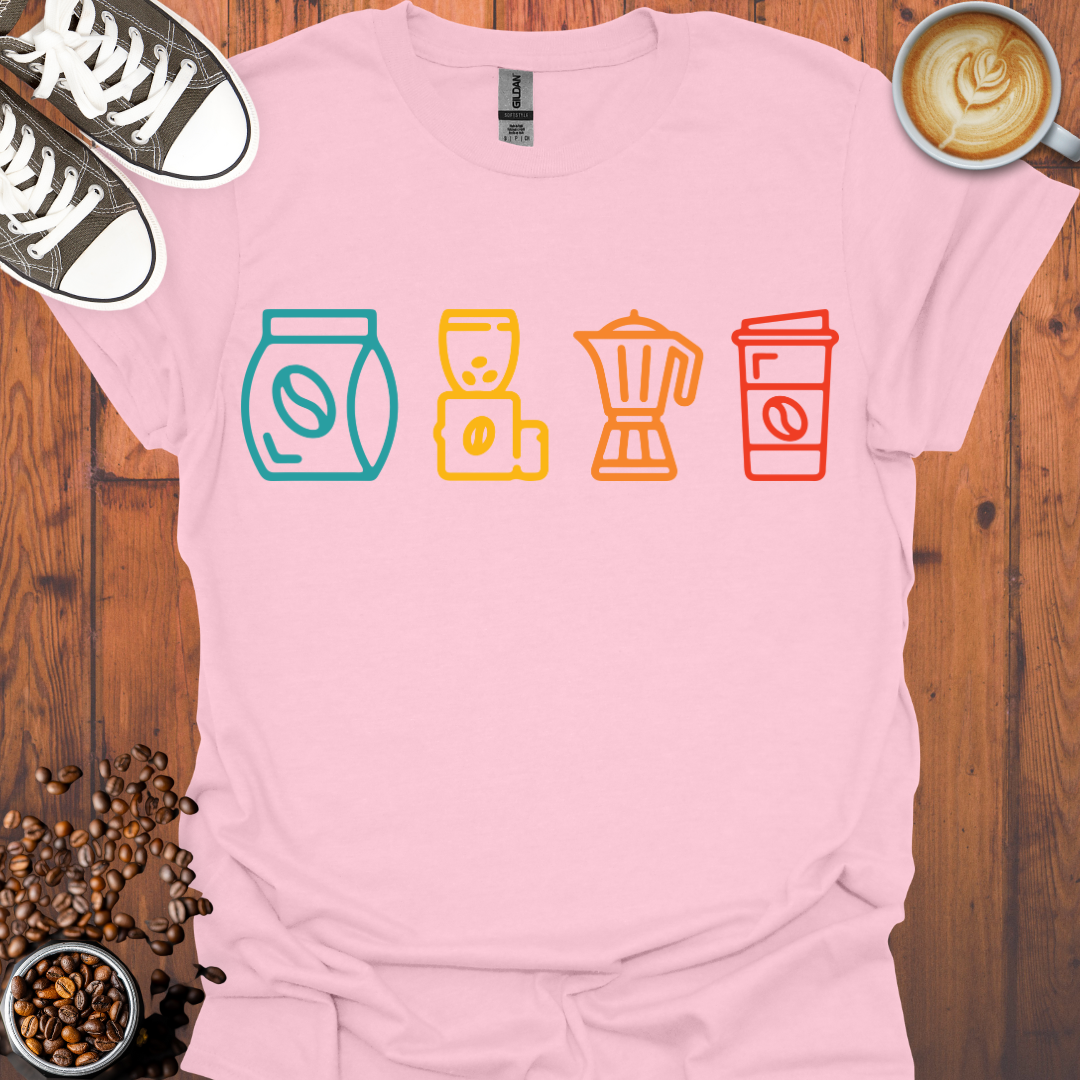 Coffee Color Icons Tee