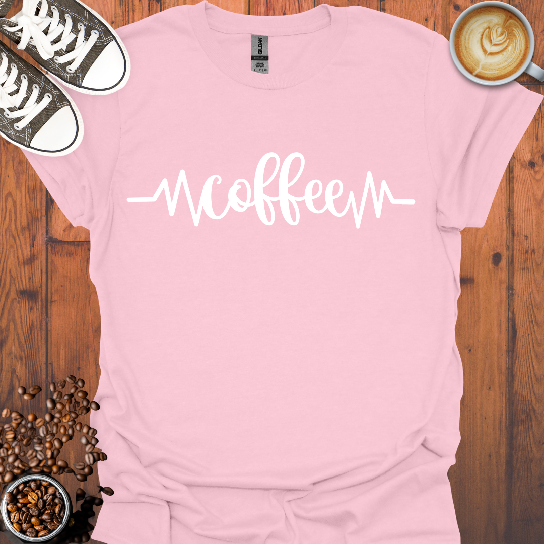 Coffee Heartbeat Text Tee