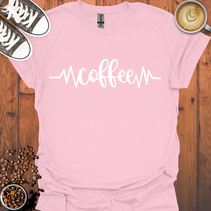 Coffee Heartbeat Text Tee