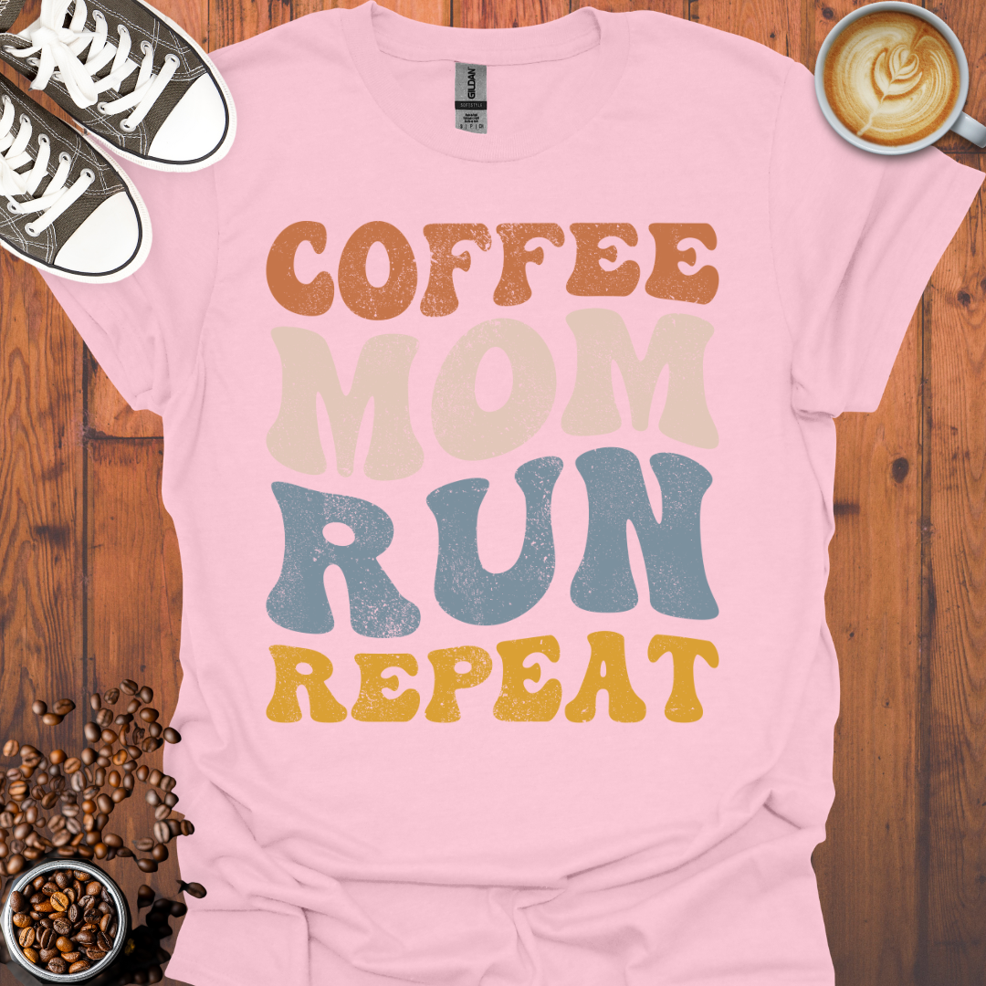 Coffee Mom Run Repeat Tee