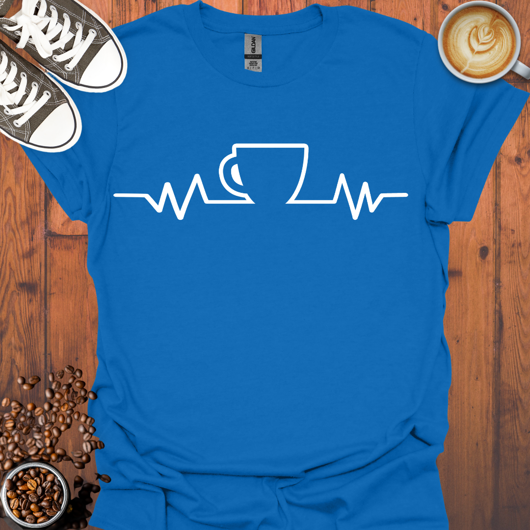 Coffee Cup Heartbeat Tee