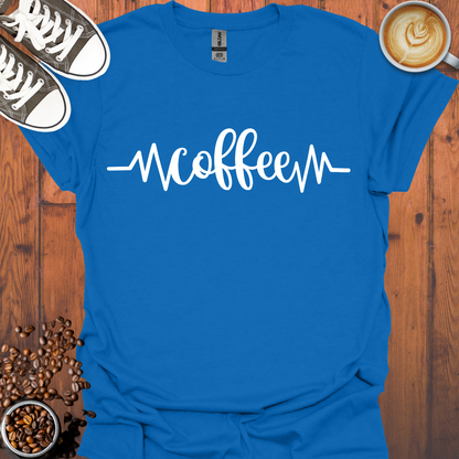 Coffee Heartbeat Text Tee