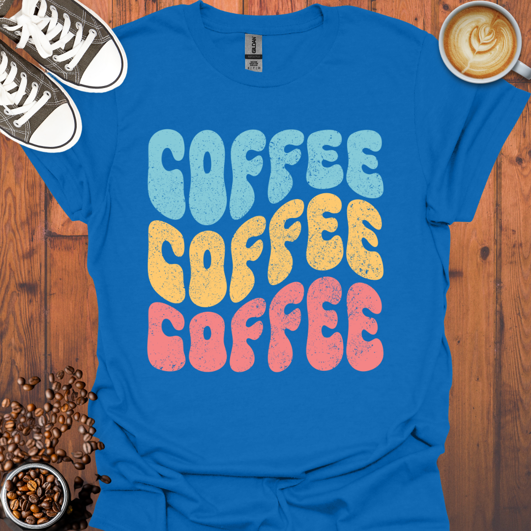 Coffee Tri Color Grunge Tee