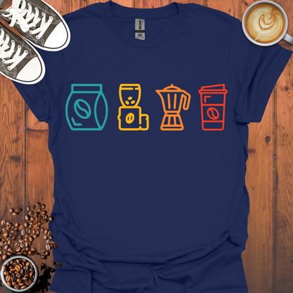 Coffee Color Icons Tee