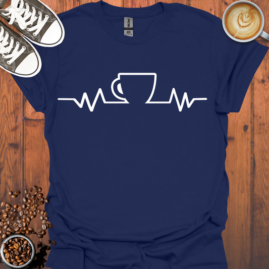 Coffee Cup Heartbeat Tee