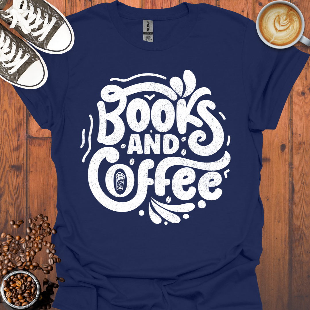 Books and Coffee Tee