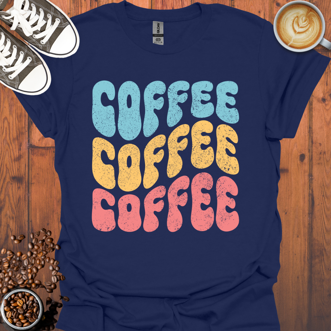 Coffee Tri Color Grunge Tee