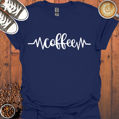 Coffee Heartbeat Text Tee