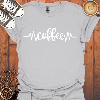 Coffee Heartbeat Text Tee