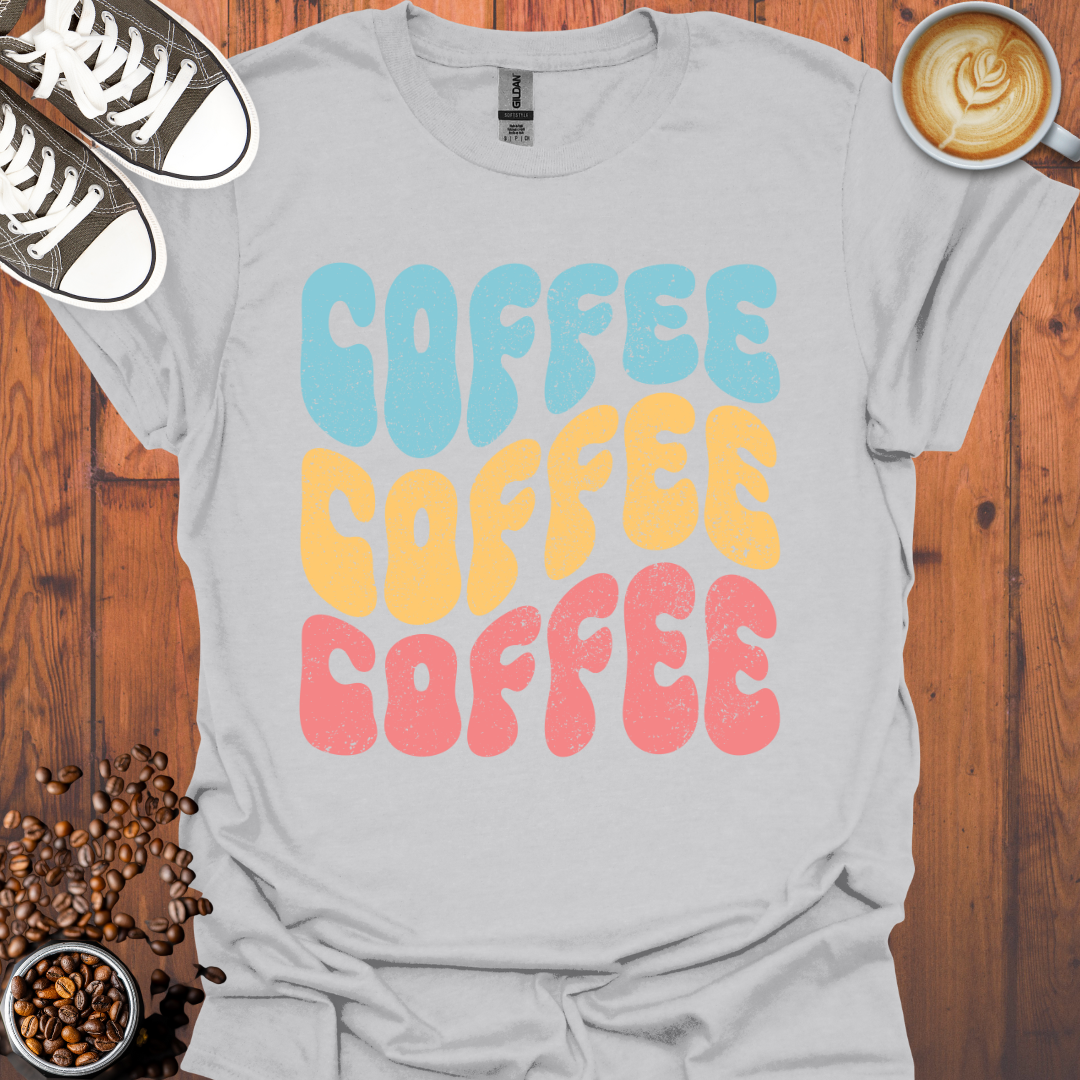 Coffee Tri Color Grunge Tee