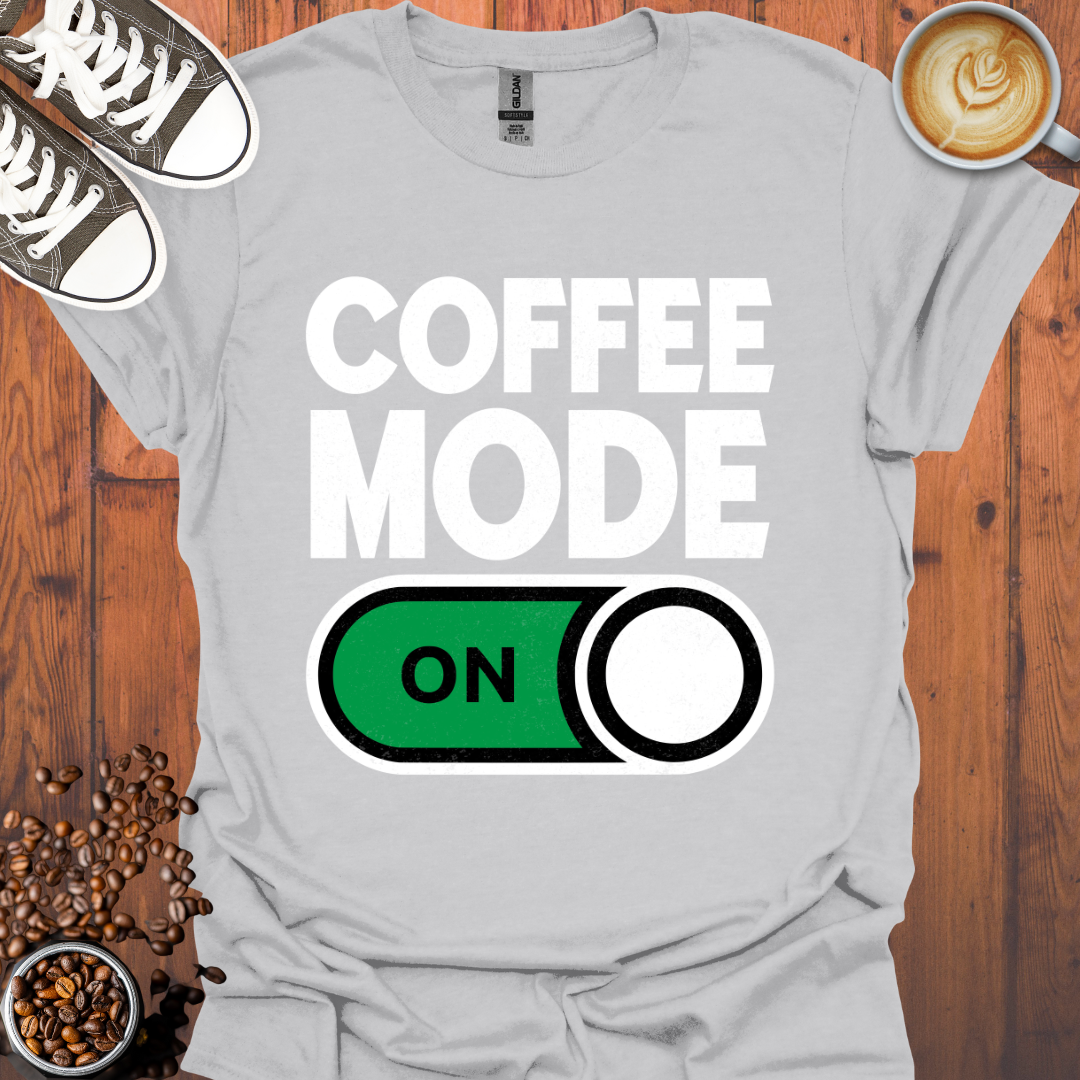 Coffee Mode On Button Tee