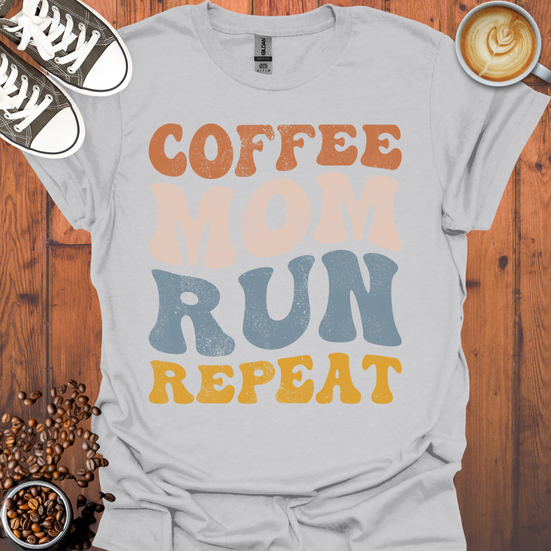 Coffee Mom Run Repeat Tee