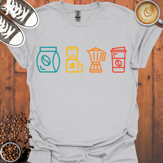 Coffee Color Icons Tee