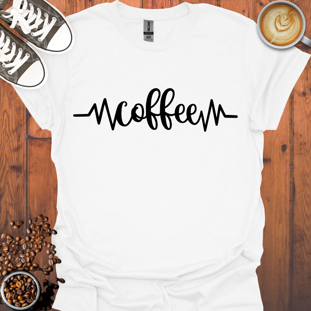 Coffee Heartbeat Text Tee