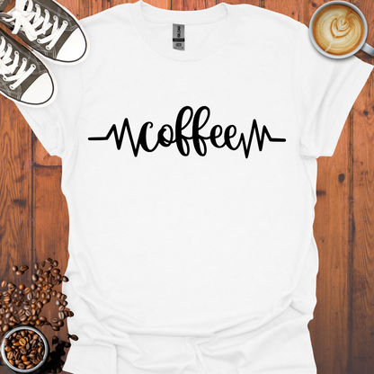 Coffee Heartbeat Text Tee