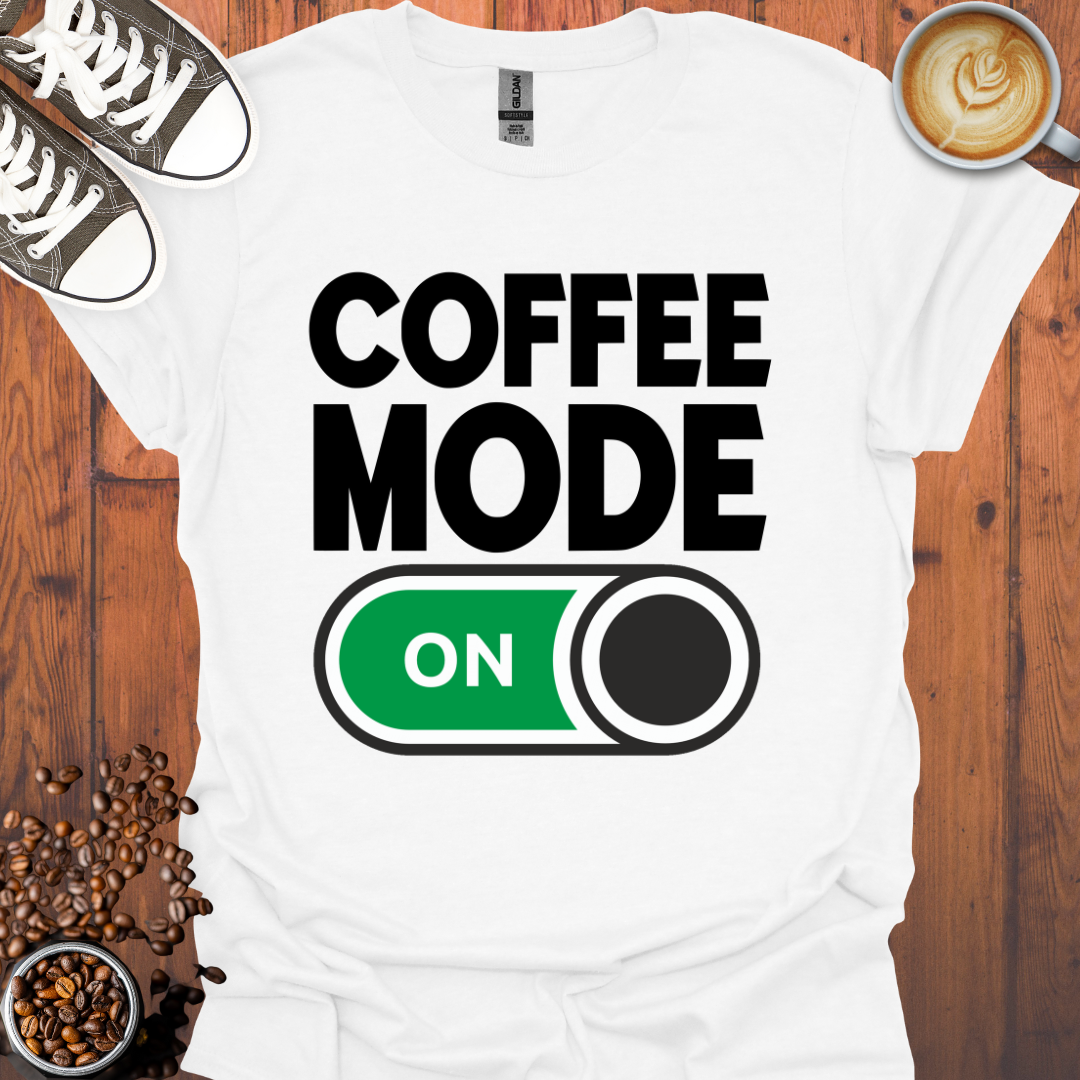 Coffee Mode On Button Tee