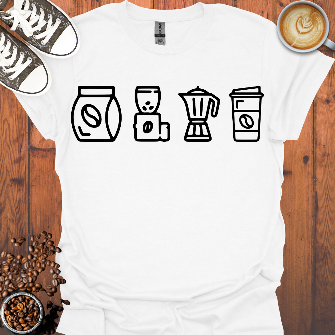 Coffee Icons Tee