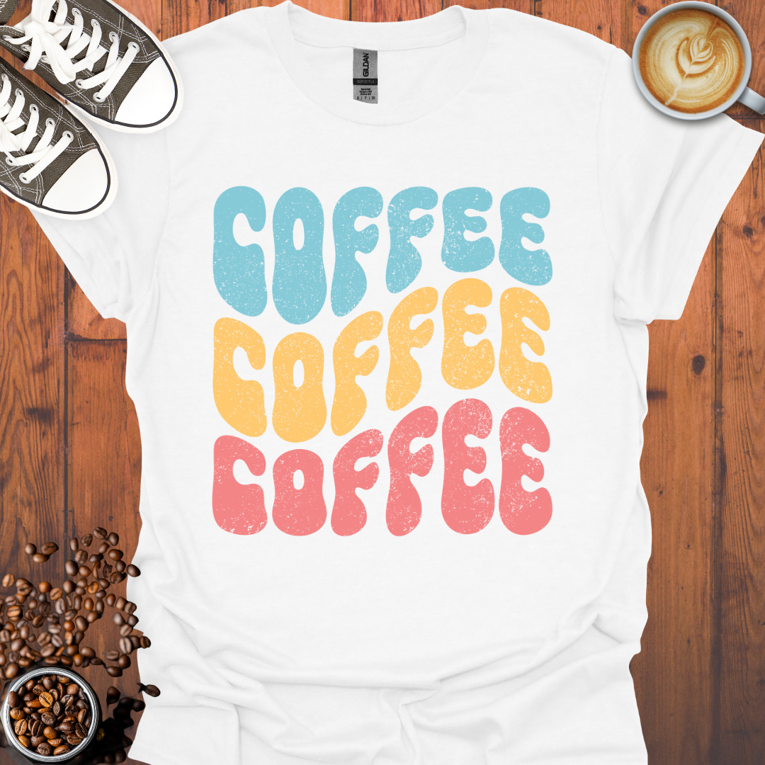 Coffee Tri Color Grunge Tee