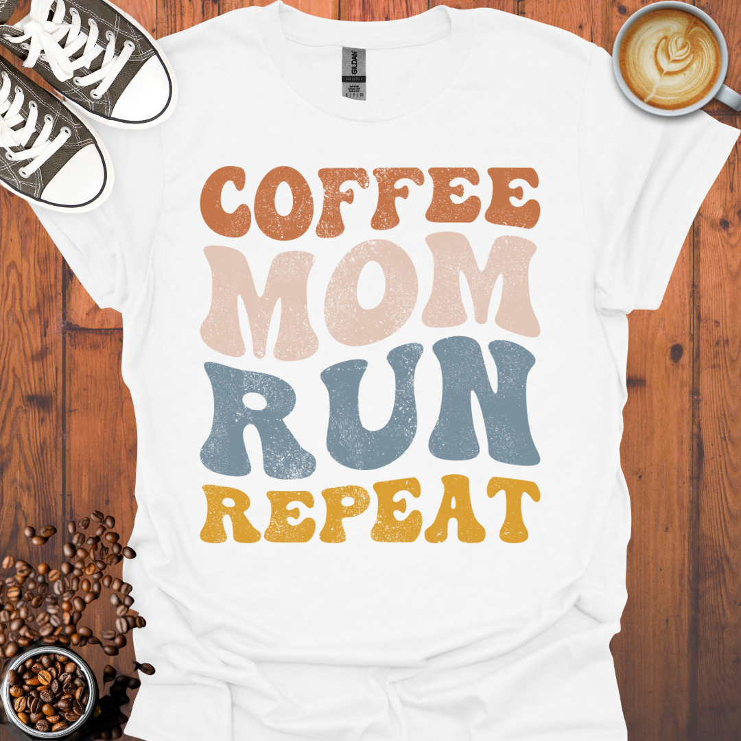 Coffee Mom Run Repeat Tee