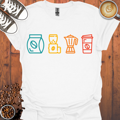 Coffee Color Icons Tee